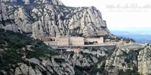 Sant Jeroni mountain summit from Montserrat Monastery